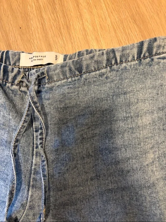 Aeropostale Light Blue Relaxed Drawstring Jeans new - Picture 2 of 4